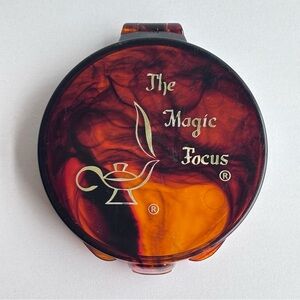 The Magic Focus Magnifying Mirror Compact Purse Tortoise 70s Vintage USA EUC